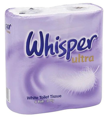 WHISPER 3 PLY LUXURY TOILET ROLL X 40