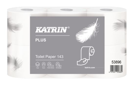9119 | KATRIN PLUS 3-PLY TOILET ROLLS X 56