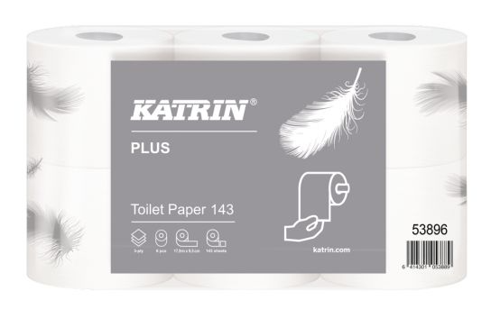 KATRIN PLUS 3-PLY TOILET ROLLS X 48