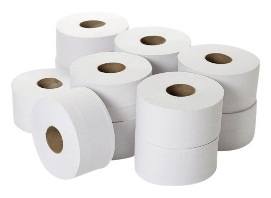 MINI JUMBO TOILET ROLLS 12 X 150M 76MM CORE