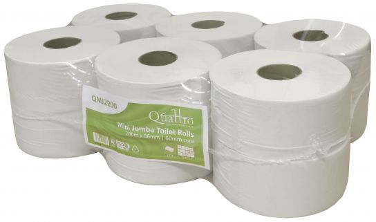 QUATTRO 12 X 200M MINI JUMBO T/ROLLS