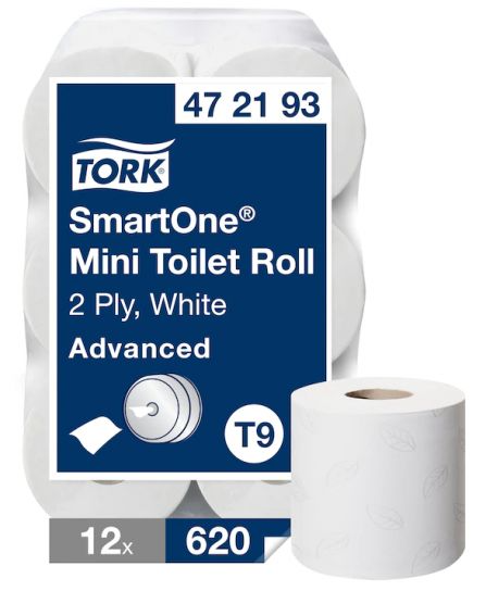 472193 TORK T9 SMART ONE MINI-TOILET ROLLS X 12