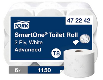 472242 TORK T8 SMART ONE TOILET ROLLS 6 X 200 MTRS