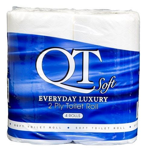 QUATTRO QT SOFT 2 PLY WHITE TOILET ROLL X 40